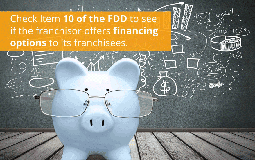 Financing options to franchisees.
